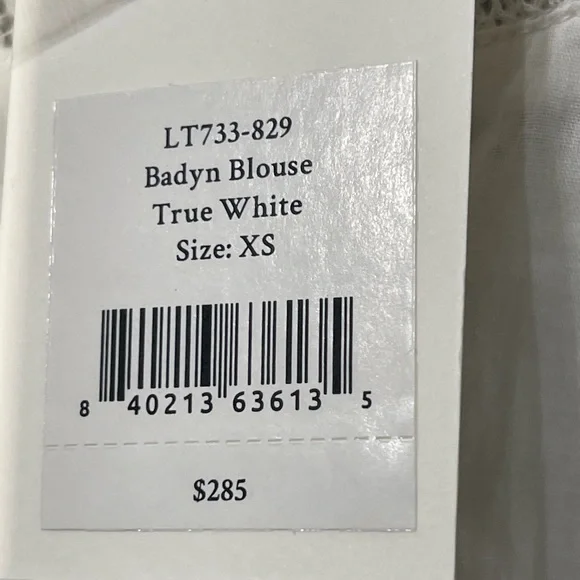 NWT LoveShackFancy Badyn Lace Inset Blouse True White - Size XS - Picture 4 of 7